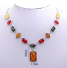 2018 vintage afrikanska pärlor smycken uppsättningar för kvinnor mode silver färg fyrkantiga charms halsband örhängen bröllop smycken set present