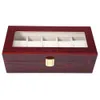 High Quality Watch Boxes 5 Grids Wooden Display Piano Lacquer Jewelry Storage Organizer Jewelry Collections Case Gifts326I