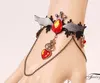 kostenlos neu verkaufen schwarzes Spitzenarmband weibliche Vampirfledermaus alte Handschnur Halloween-Tag mit kleinem Schmuck Modeklassiker zarte Eleganz