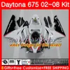 Karosserie für Triumph Daytona 675 02 03 04 05 06 07 08 Rot weiß Daytona675 04HM.34 Daytona 675 2002 2003 2004 2005 2006 2007 2008 Verkleidung