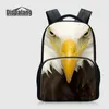 Animal Eagle Gedrukt Rugzak voor School 17 Inch Canvas Schoolbags Bookbags voor Middelbare school Heren Schouder Laptoptassen Dames Dagelijkse Rugzak