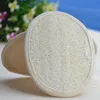 Mjuk Exfolierande Loofah Naturlig Kropp Rygg Svamprem Handtag Badkar Dusch Massage Spa Skrubbborste Hudtvättdyna