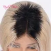 human hair wigs Blonde Hair Lace Front Wigs 1BT613 short human hair wigs Straight WIG Ombre Lace Front Wig marley white & black female