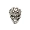 Allega d'argento della lega della donna maschile Cool Gothic Punk Skull Dito Anelli Gioielli Hot Charm