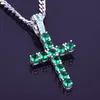 Mannen / Dames Zirkoon Cross Ketting Hanger Ketting Hip Hop Sieraden Charm Bling Cubic Zirkoon Touw / Cubaanse Ketting voor Gift