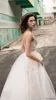 Liz Martinez Country Brautkleider V-Ausschnitt rückenfreie Brautkleider Spitze Robe de Mari￩e Boho Vestido de Novia