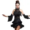 2018 Fringe Roaring 20's 1920 Era Latin Dresshandsleeve Salsa Flapper Girl Charleston Halloween Prom Costümen Kleid Plus Größe