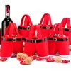 Santa Claus Pants Tote Bags Stocking Candy Bag Christmas Decoration Wedding Candy Storage Bucket Portable Wine Basket