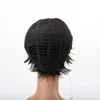 Högkvalitativ Kort Kinky Curly Human Hair Wigs För Kvinnor Brasiliansk Remy Full Lace Front Wig för svarta kvinnor