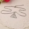 50pcs Book The Deathly Hallows Necklace Antique Silver Bronze Gold Deathly Hallows Pendants Fashion Jewelry Selling5081096