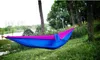 En gros 100 pcs Portable Nylon Parachute Double Hamac Jardin Camping En Plein Air Voyage Survie Hamac Lit De Couchage Pour 2 Personne SN1350