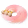 Плетеные светло-розовые Ombre девственные волосы с закрытием Прямой # 613 / Индийские человеческие волосы Pink Ombre 3 пучка сделок с закрытием шнурка 4x4