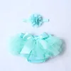 10 renk kız bebek mesh tutu bloomers set kumaş çiçek kafa bantları çocuklar bebek pp pantolon iç çamaşırı çocuk giyim 3664547