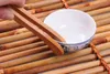 100st 18cm Naturligt bambu Tea Clip Handgjorda karbonisera Tea Tweiter Kinesisk Te Ceremony Tillbehör