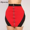 Hipsterme rits rokken vrouwen zomer hoge taille sexy strakke lederen partij rok dames vintage mesh mini rok