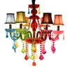 Colorful Crystal Chandelier Bar Candle Crystal Lamp European Engineering Lamp Cafe Chandelier lampadari260M