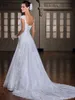 Nowe przybycie Vestidos de noiva Tiul/Applique z koralikami sukienki ślubne suknie ślubne Odłączany pociąg HY181