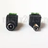 Conector DC macho fêmea adaptador de plugue 2,1 mm 5,5 mm verde para módulo LED de 12 V 24 V faixa de luz