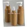 120 ml bamboe lege cosmetische crème container, diy lotion pomp fles lichaam crème fles met bamboe f829
