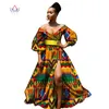 Robes africaines bazin pour femmes robes africaines manches trois quarts pour femmes vêtements africains cire dashiki tissu WY2255