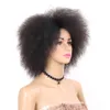 Moda 6 polegadas Kinky curly curly afro perucas 6inch natureza preta peruca sintética para as mulheres 90g