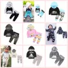 INS Kids Clothing Set Cotton Floral Striped Suit With Cap Hat Outfits Baby Sets Long Sleeve Children Animal Hoodies Pants 40 Styles AAA125