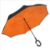 Double Layer Inverted Umbrella Cars Reversible Umbrella C-Hook Waterproof Reverse Folding Inverted Chuva