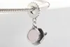 2018 Summer New Authentic 925 Sterling Silver Bead Crystal Pink Enamel Enchanted Tea Cup Hanging Charms Fit European Bracelets Diy3852796