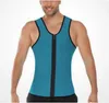 Mens Zipper Neoprene Shaper Slimming Vest Tank Tops Shapewear Tummy Control Body Shapers Trainer Girdle Belt Trimmer Compression