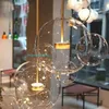 Hanger lampen glas minimalistisch moleculaire Noordse kroonluchter Ltaliaanse ontwerper Creative Bubble Glass Restaurant eetkamer hanglampen