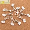 Baby Feet Foot Lobster Claw Clasp Charm Beads 100pcs/lot 25x8.4mm Tibetan silver Jewelry DIY C451