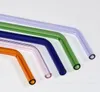 Drinking Straws glass Reusable Straws Metal Drinking Straw Bar Drinks Party wine Accessories 8MM and cleaning brush drinking tool