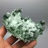 Free shipping! Wholesale Rare New NATURAL Green Ghost Quartz Crystal Cluster Aura Quartz Crystal Titanium Bismuth Silicon Specimen