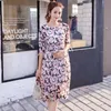 Abito premaman in chiffon con stampa a fiori piccoli Abiti estivi alla moda coreana per donne incinte Abbigliamento floreale in gravidanza