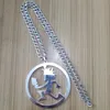 Super Grote roestvrijstalen Hatchetman in Circle 5 Inch ICP Cool Charm Blaze Rydas Twiztid ABK Hanger Charms Figaro Collier 9mm 32 ''