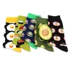 Abacate omelette hambúrguer sushi maçã planta fruta meias curtas engraçado algodão mulheres inverno homens unisex feliz feminino meiery