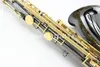 Envío gratis MARGEWATE profesional Bb Tenor saxofón b-flat negro níquel chapado en oro instrumento de latón para estudiantes con estuche