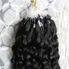 Brazilian Deep Wave Micro Loop Human Hair Extensions 100g 1g / s 100s 100% Remy Human Hair Extension Micro Link Mänskliga hårförlängningar