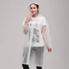 Açık yetişkin Yürüyüş yağmurluk Erkekler ve kadınlar moda yarı şeffaf buzlu EVA Rainwear Su Geçirmez Panço Yağmurluk