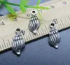 Groothandel 100 stks kleine conch charms hanger retro sieraden maken DIY sleutelhanger oude zilveren hanger voor armband oorbellen 19 * 9mm