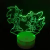 Sonic Action Figure 3D Table LAMP LED تغيير أنيمي القنفذ Sonic Miles Model Toy Lighting Night Night Light2698