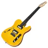 Guitare électrique en acajou jaune avec micros HH, touche en palissandre, reliure double face, offrant des services personnalisés