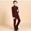 2018 Design Barn Formell Slitage 3 stycken 1 Knapp Boy Bröllop Groom Suits Polyester Boys Formal Bröllop / Födelsedag Custom Made