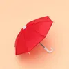 Umbrella Mini Children Cartoon Bumbershoot Toy Prop Decorative Umbrellas Candy Color Straight Shank Bending Handle Easy Carry ZA574641937