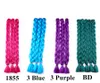 Tressage cheveux une pièce 82 pouces synthétique Kanekalon fibre tresse 165gpiece couleur pure crochet Jumbo tresse cheveux Extensions7856947