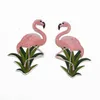 20pcs Whole&Retail To Order Embroidered Iron on Patch Rose florwers flamingo patches applique323O