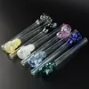 100pc DHL Skull Glass Oil Burner Mini Pipe Oil Burner Colorful Glass Pipes Pyrex Pipe 8 Colors Straight Tube Pipes Smoking Pipe SW13