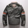 1973 Herren-Motorrad-Echtlederjacken, getäfelte Farben, amerikanische Bräuche, BO MIKE RONNY RIDE FAST RIDE FREE, Rennjacke