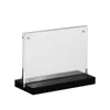 21*14.8CM A5 Acrylic Table Frame Stand Desk Sign Frame Magnetic Acrylic Frame T Table Stand Picture Photo Literature Menu Display Rack Stand