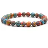 8mm multicolor stenen kralen streng armbanden vrouwen mannen reiki gebedsarmbanden mode sieraden